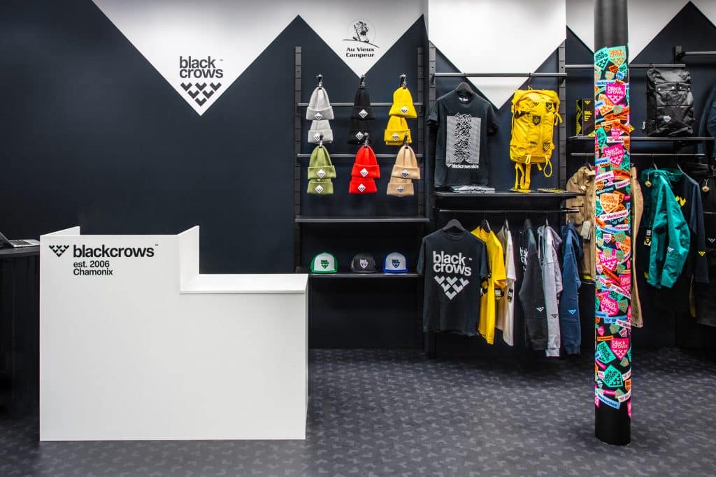 Agencement de magasin Black Crow par Standpub